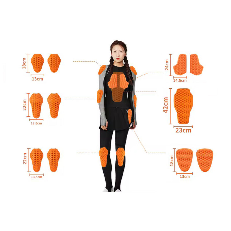 Carregue imagem no visualizador da galeriaProteção completa motociclista - kit proteções CE protetor dorsal
