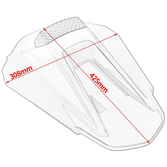 Capa banco solo KTM Duke 790 preta em plástico ABS de alta qualidade 