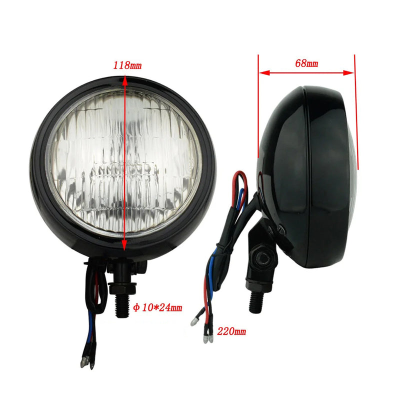Load image into Gallery viewer, Farol auxiliar universal retro 11,4cm - luz nevoeiro chopper bobber

