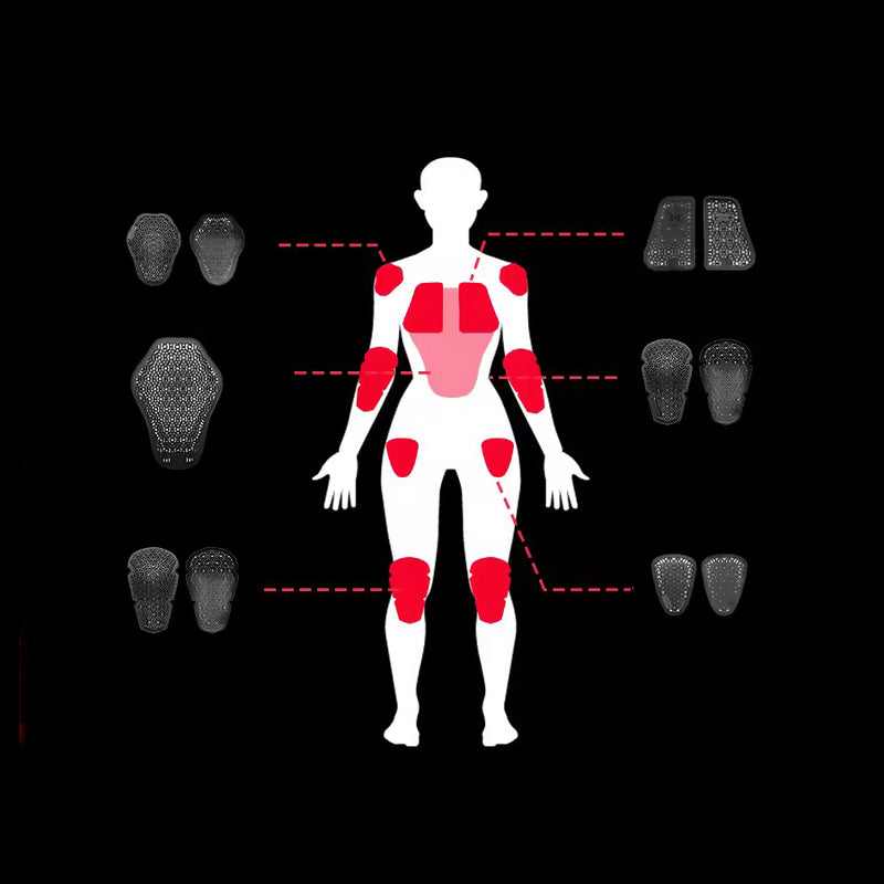 Carregue imagem no visualizador da galeriaProteção completa motociclista - kit proteções CE protetor dorsal
