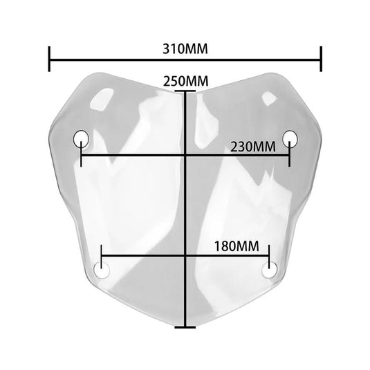 Viseira BMW R1250GS transparente proteção sem bloquear visão 