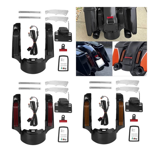 Sistema LED travão e pisca extensão guarda-lamas Harley Touring 14-23
