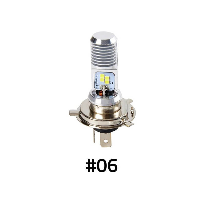Carregue imagem no visualizador da galeriaLâmpada LED moto farol frontal - modelo H4 comparação de iluminação
