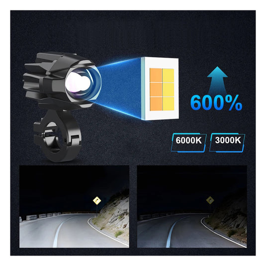 Faróis de Nevoeiro LED - 6000K Super Brilhantes 50W