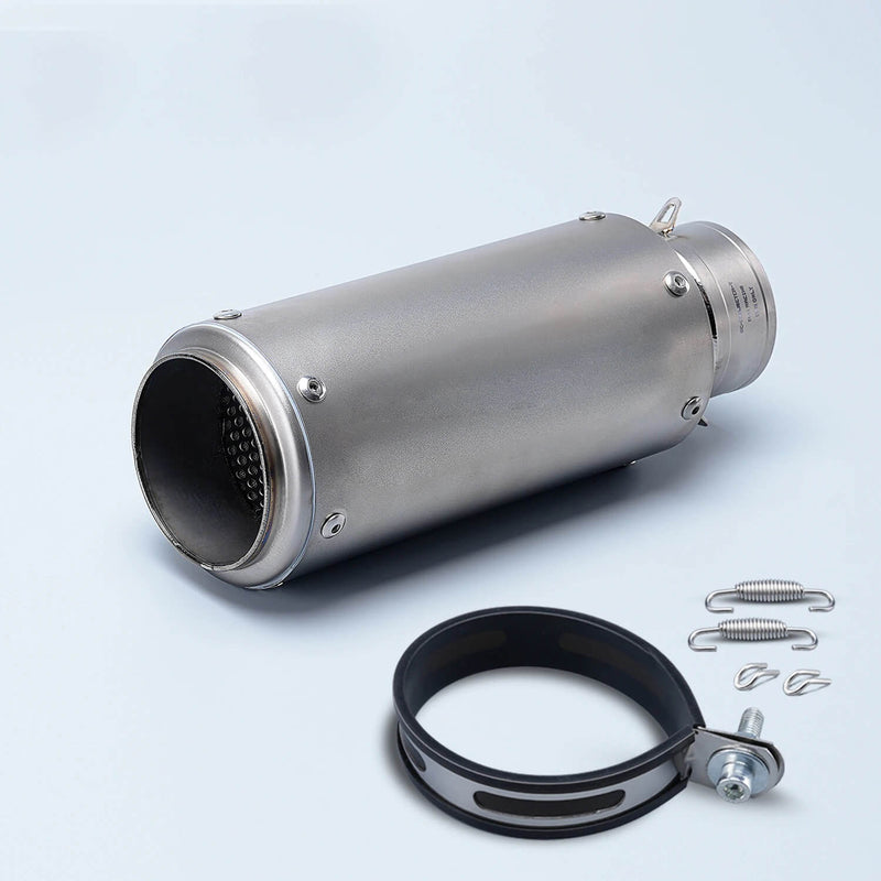 Carregue imagem no visualizador da galeriaEscape universal 60mm para moto em aço inoxidável - Kit de modificação compatível com Z650, MT-07, CBR250RR, MT-03
