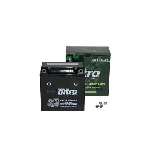 Bateria Nitro NB9-B 12V 9Ah SLA Gel selada para moto de pequena e média cilindrada