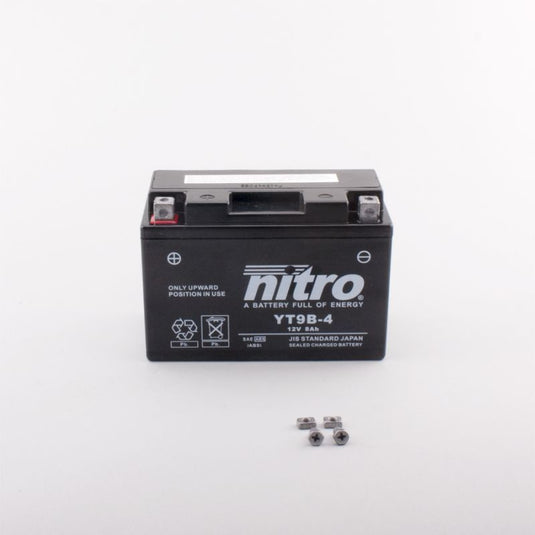 Bateria Nitro NT9B-4 12V 8Ah SLA Gel selada para moto de pequena e média cilindrada