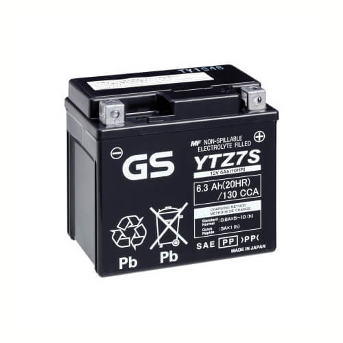 Bateria GS GTZ7S 12V 6Ah MF selada alta performance para moto desportiva