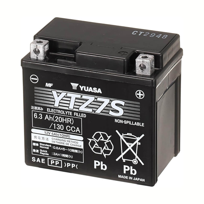 Carregue imagem no visualizador da galeriaBateria YUASA YTZ7S — tecnologia MF sem manutenção pronta a instalar
