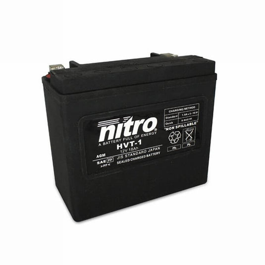 Bateria Nitro HVT01 12V 18Ah Sealed AGM para moto custom chopper e Harley-Davidson