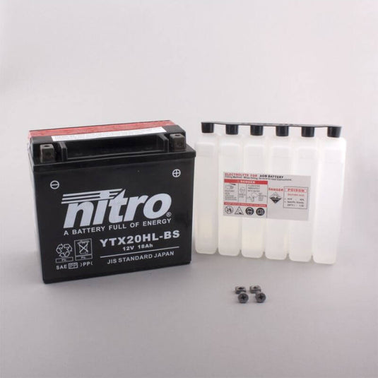 Bateria Nitro YTX20HL-BS 12V 18Ah MF AGM selada para moto de grande cilindrada