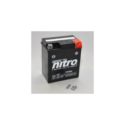 Bateria Nitro YTZ8V 12V 7Ah Sealed AGM para moto desportiva e naked de pequena cilindrada