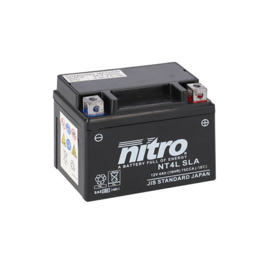 Bateria Nitro NT4L 12V 4Ah SLA Gel selada para moto e scooter de pequena cilindrada