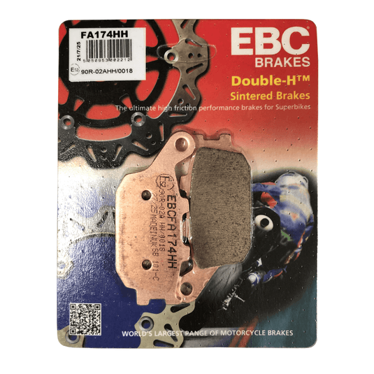 Pastilhas travão EBC FA174HH sinterizadas Double-H alta performance moto Honda Yamaha Suzuki Kawasaki