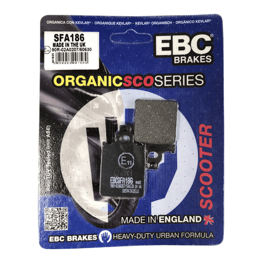 Produto: Pastilhas de travão EBC SFA186 para scooter e moto Pastilhas travão EBC SFA186 orgânicas scooter Honda Piaggio Vespa Aprilia Gilera