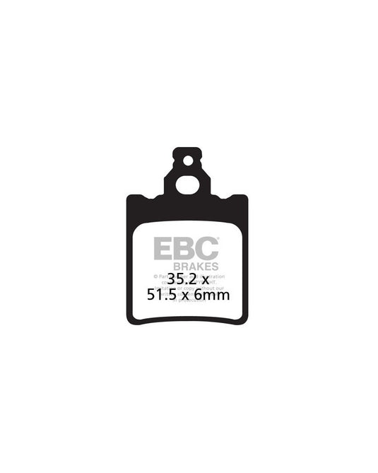Pastilhas travão EBC FA060 orgânicas para moto travagem progressiva e silenciosa