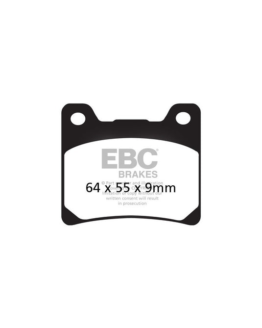 Pastilhas travão EBC FA088 orgânicas para moto travagem progressiva e silenciosa