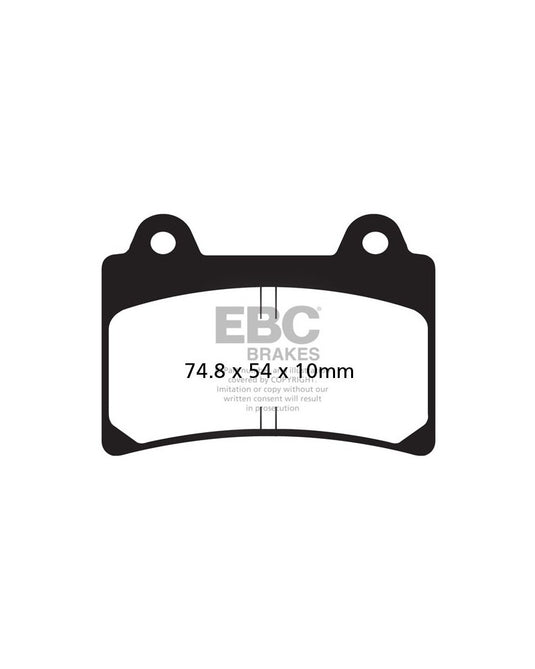Pastilhas travão EBC FA123HH sinterizadas Double-H alta performance para moto