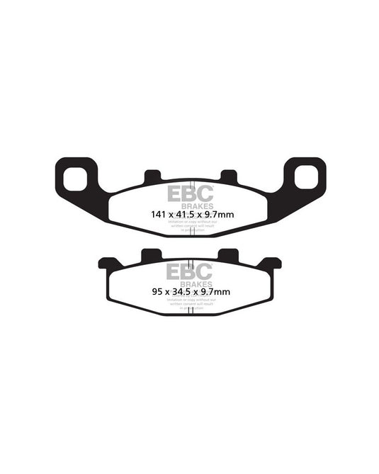 Pastilhas travão EBC FA129HH sinterizadas Double-H alta performance para moto