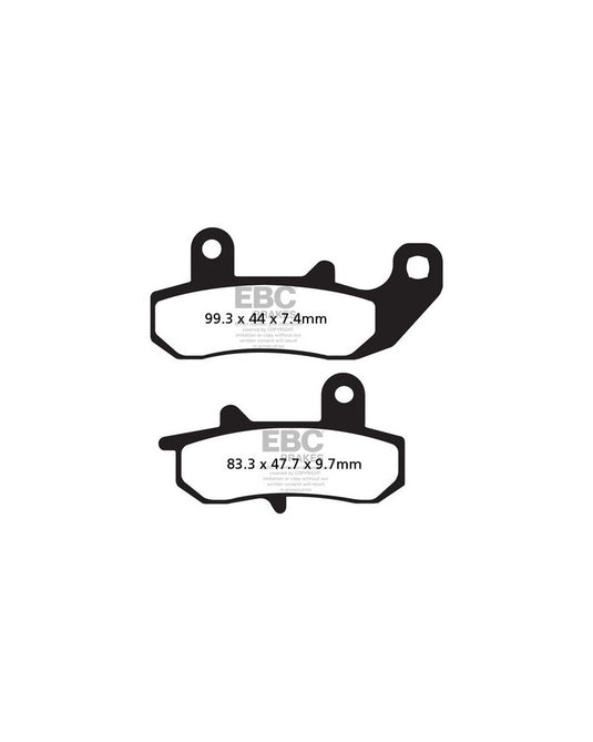 Pastilhas travão EBC FA157R sinterizadas racing alta performance para moto