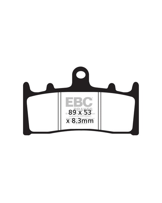 Pastilhas travão EBC FA188HH sinterizadas Double-H alta performance para moto