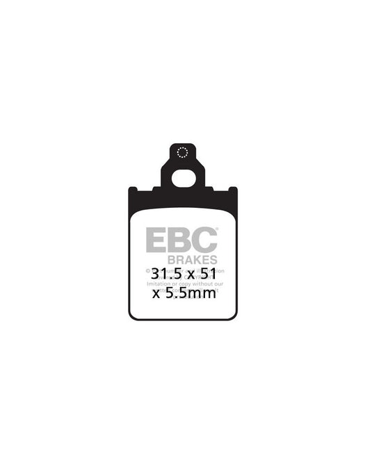 Pastilhas travão EBC SFA186 orgânicas para scooter travagem progressiva e silenciosa