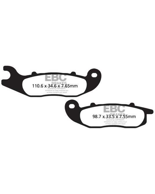 Pastilhas travão EBC SFA693HH sinterizadas Double-H alta performance para scooter
