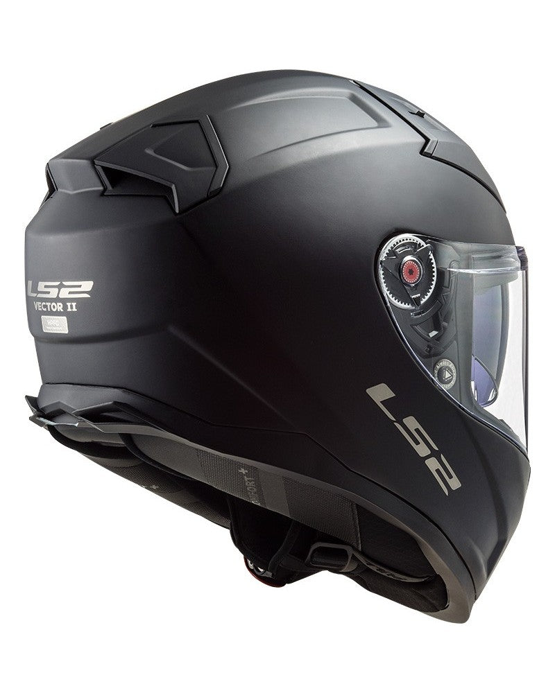 Load image into Gallery viewer, Capacete integral LS2 FF811 Vector II Solid Branco – vista traseira
