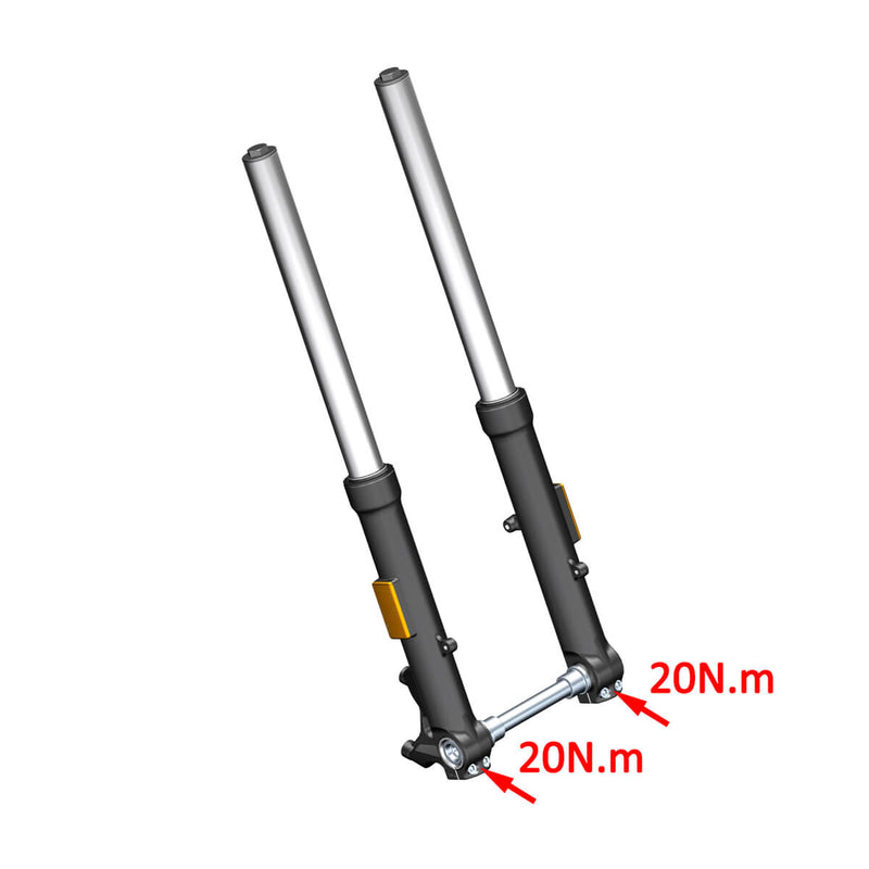 Carregue imagem no visualizador da galeriaAmortecedores Dianteiros Originais Zontes 350D ZT350T-D - Par Completo Ø 41mm
