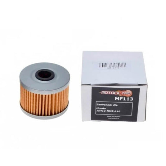 Filtro de óleo Motofiltro MF113 para moto 4 tempos Honda Yamaha Kawasaki