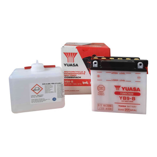 Bateria Yuasa YB9-B 12V 9.5Ah convencional para moto clássica