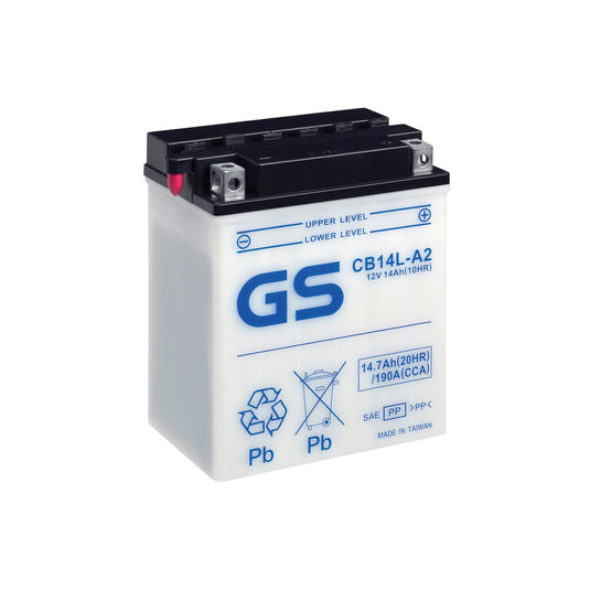Bateria GS CB14L-A2 12V 14.7Ah convencional com ácido para moto