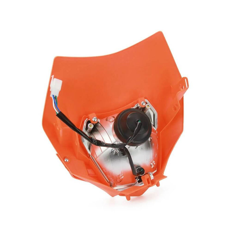 Carregue imagem no visualizador da galeriaFarol universal compatível com KTM 125-530cc em plástico PP resistente com lente de vidro transparente
