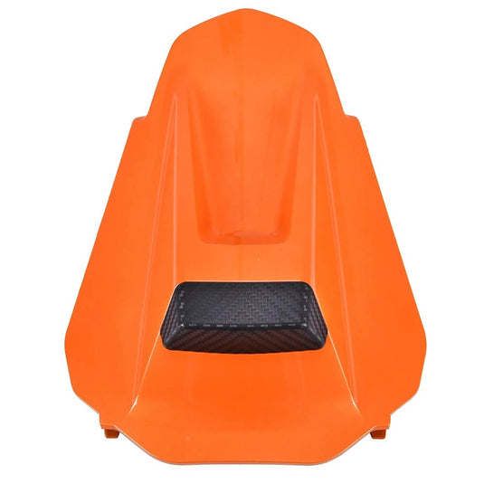 Detalhe acabamento fibra carbono capa banco KTM Duke 790 