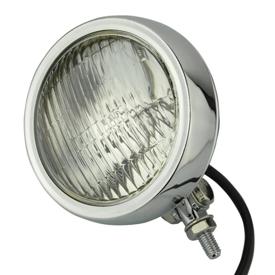 Farol auxiliar universal retro 11,4cm - luz nevoeiro chopper bobber