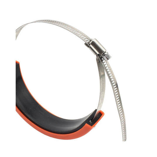 Anel de proteção para escape de moto - Abraçadeira inox 100-160mm
