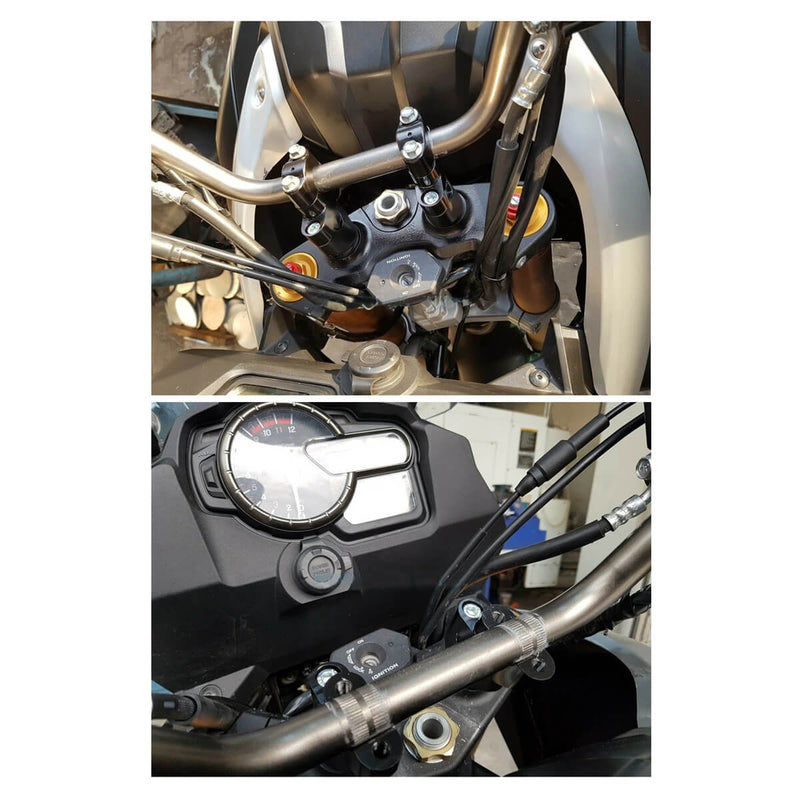 Carregue imagem no visualizador da galeriaRiser guiador 22mm Honda NC750X CB500X ajuste ergonómico postura condução
