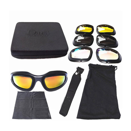 Óculos tácticos 4 Lentes intercambiáveis anti UV polarizados
