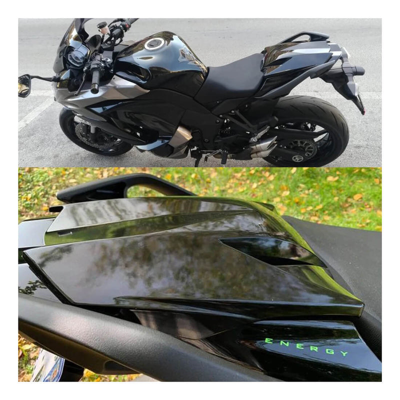 Load image into Gallery viewer, Vista traseira da carenagem monolugar instalada em Kawasaki Ninja 1000SX 
