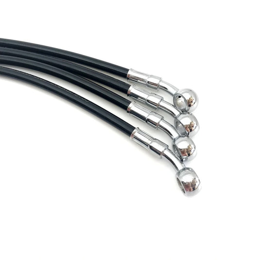 Mangueira hidráulica de travão 28° preta 400-2200 mm - Cabo trançado DOT 10 mm