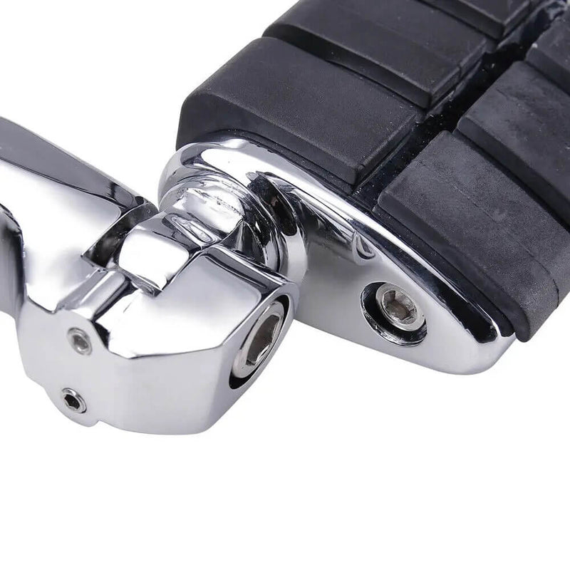 Load image into Gallery viewer, Apoios de pés cromados angulados para Touring, Sportster, Dyna e Softail 
