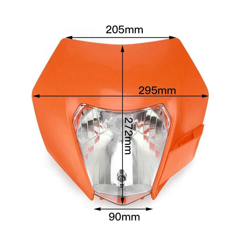 Carregue imagem no visualizador da galeriaFarol universal KTM com lâmpada halogéneo S2 35W e 3000 lumens para enduro e supermoto
