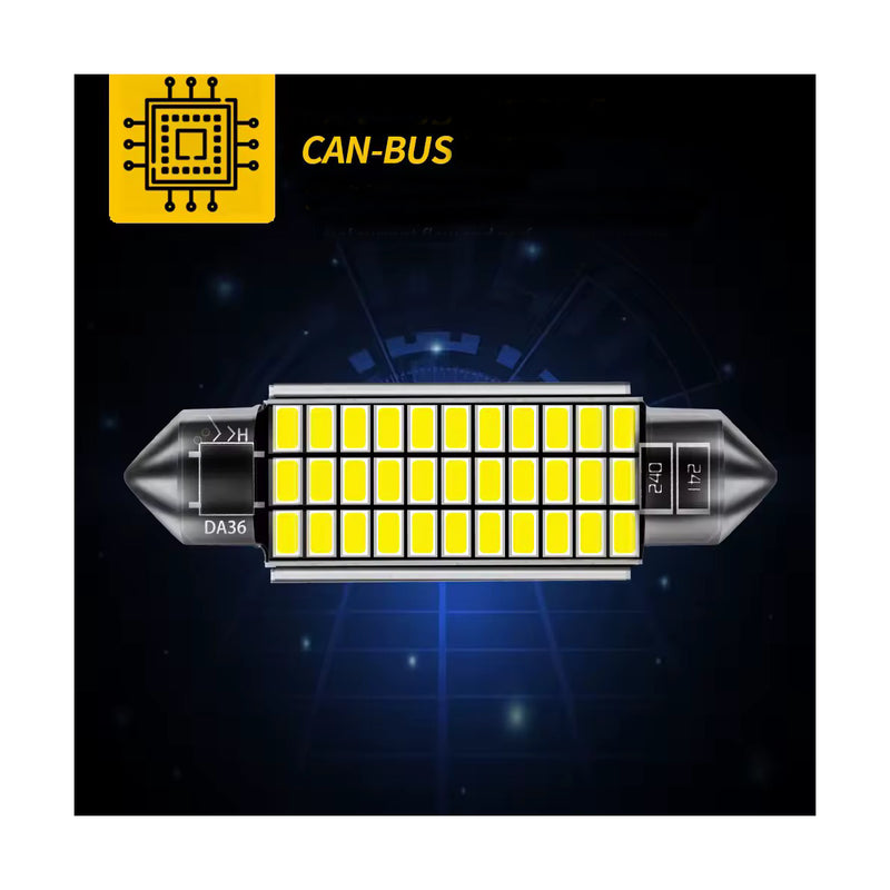 Load image into Gallery viewer, Conjunto lâmpadas CANBUS LED C5W C10W 6000K 12V
