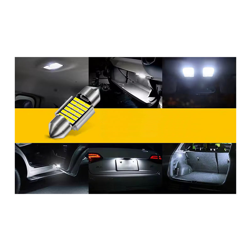 Load image into Gallery viewer, Conjunto lâmpadas CANBUS LED C5W C10W 6000K 12V
