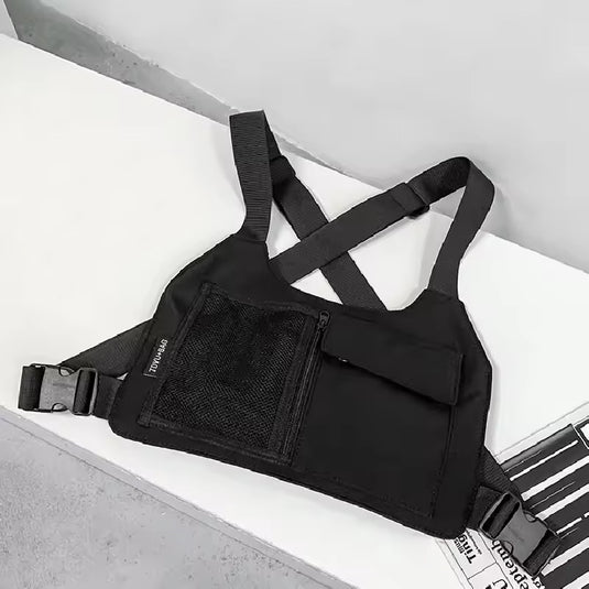 Bolsa tática de peito unissexo para motociclistas