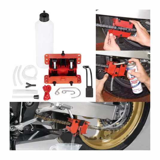 Kit portátil limpeza corrente moto - escovas e ferramentas de manutenção