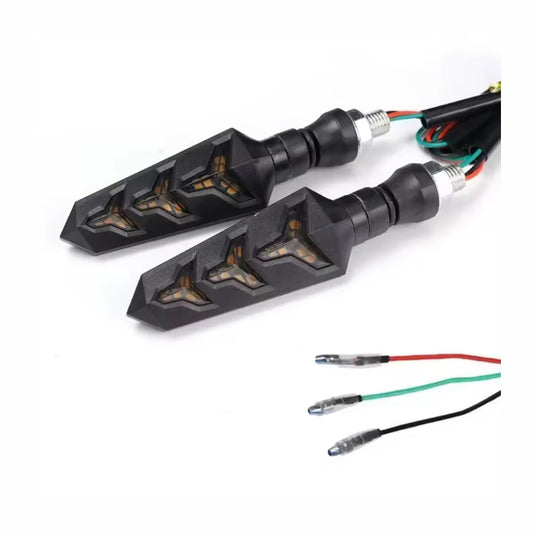 Piscas LED universais - Formato Y com luz sequencial