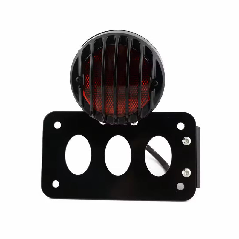 Load image into Gallery viewer, Farolim traseiro LED 12V suporte matrícula lateral - chopper bobber
