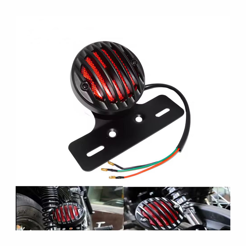 Load image into Gallery viewer, Farolim traseiro LED 12V suporte matrícula central - chopper bobber
