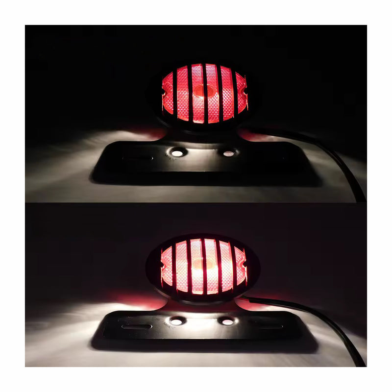 Load image into Gallery viewer, Farolim traseiro LED 12V suporte matrícula central - chopper bobber
